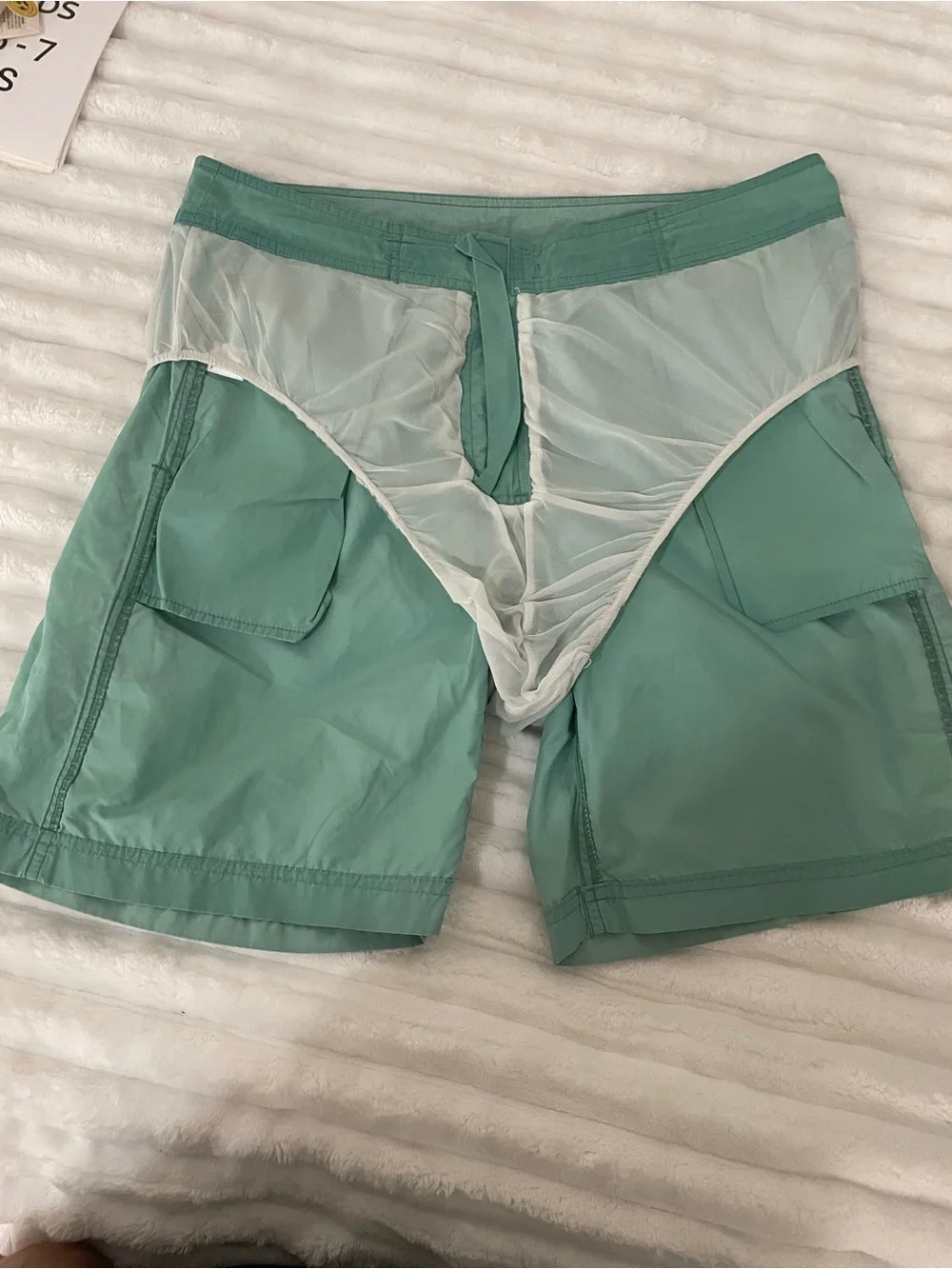 Onia Men's Seafoam Green Swim Board Shorts
